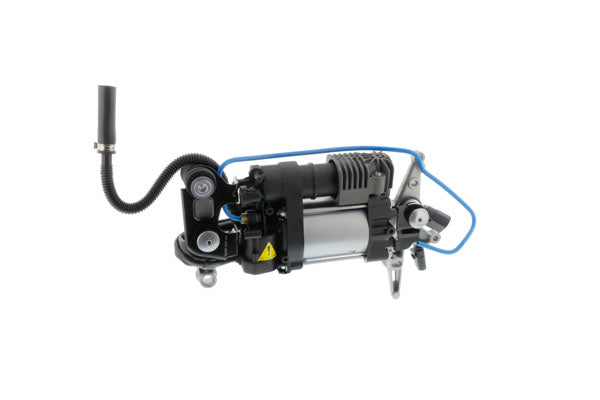 Air suspension compressor — without holding frame, with clamp; relay info included (relay 373/645, slot D1, component J403).