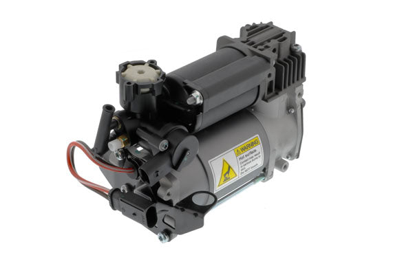 Air suspension compressor — EMC, with mounting manual. Common fitments: Mercedes S‑Class, E‑Class, CLS.