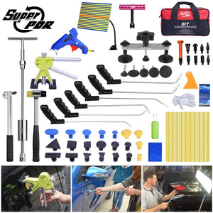 Super PDR Tools Mini Crowbars Pry Bat Sets Dent Puller Suction Cups Hot Adhesive Glue Sticks Glue Gun Dent Pulling Bridge Hammer