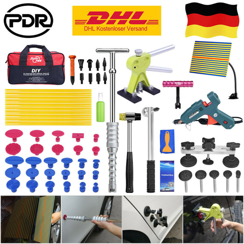 Super PDR tools paintless dent repair tools Dent Repair Kit Car Dent Puller with Glue Puller Tabs Removal Kits for Vehicle Auto