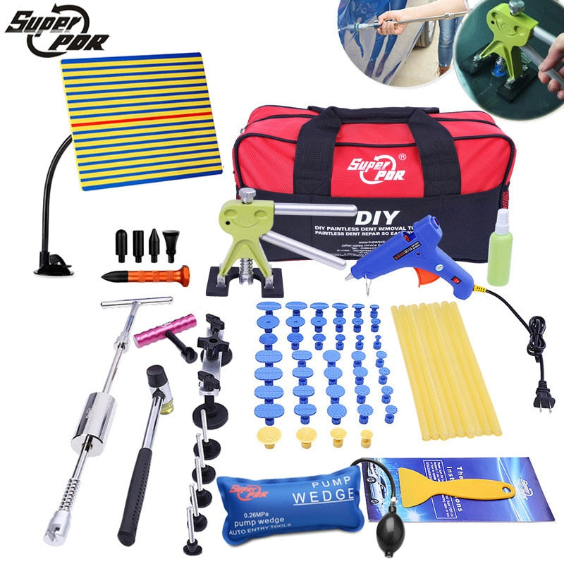 PDR tools Paintless dent repair Tools kit Slide Hammer bridge pulling Glue Gun Dent Puller Car Auto Body Hail Damage Repair
