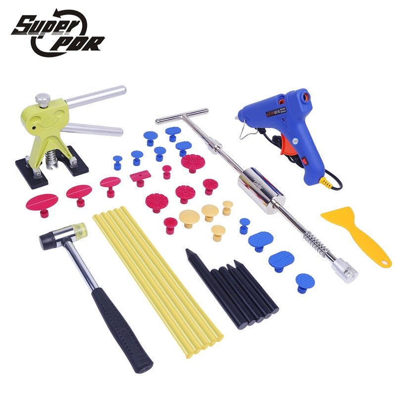 PDR Paintless Car Dent Repair Tool set Slide Hammer Glue Gun Dent Puller  auto body repair tools Dent removal tool kit