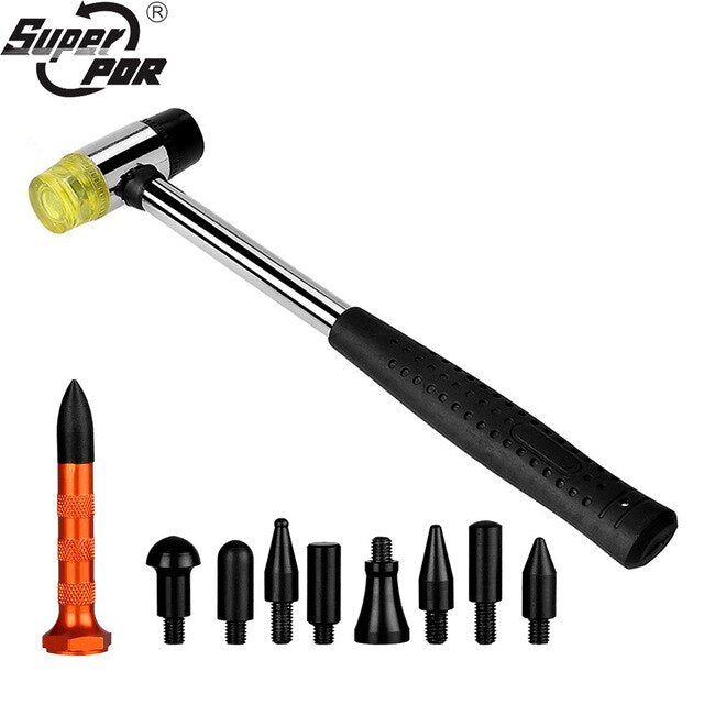 Super PDR Tools Kit For Car Body Paintless Dent Damage Repair Tool Hand Tool Sets Dent Removal Kits Rubber Hammer + Tap Down Pen